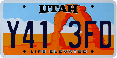UT license plate Y413FD
