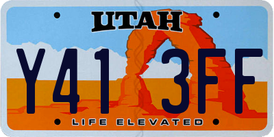 UT license plate Y413FF