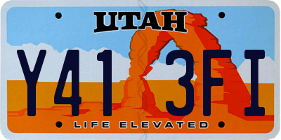 UT license plate Y413FI