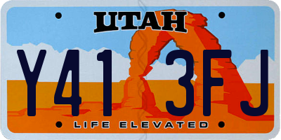 UT license plate Y413FJ