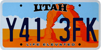 UT license plate Y413FK