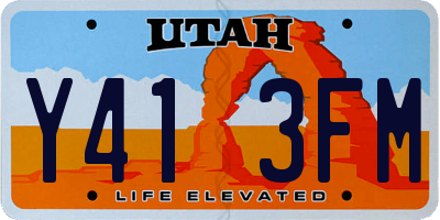 UT license plate Y413FM