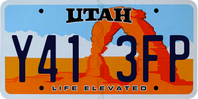 UT license plate Y413FP