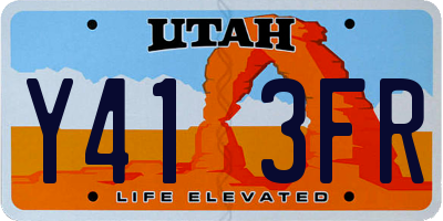 UT license plate Y413FR