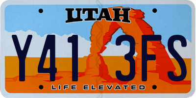 UT license plate Y413FS