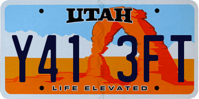 UT license plate Y413FT