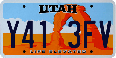 UT license plate Y413FV