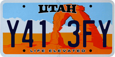 UT license plate Y413FY
