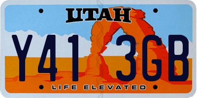 UT license plate Y413GB
