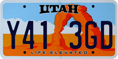 UT license plate Y413GD