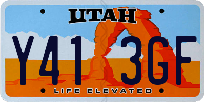 UT license plate Y413GF