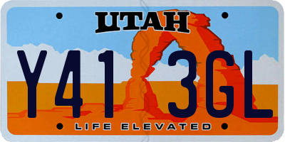 UT license plate Y413GL