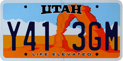 UT license plate Y413GM