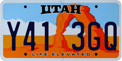 UT license plate Y413GQ