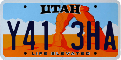 UT license plate Y413HA