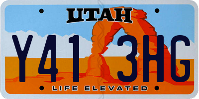 UT license plate Y413HG