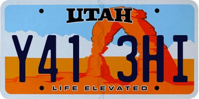 UT license plate Y413HI