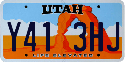 UT license plate Y413HJ