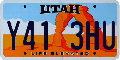 UT license plate Y413HU