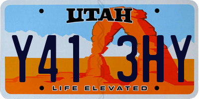 UT license plate Y413HY