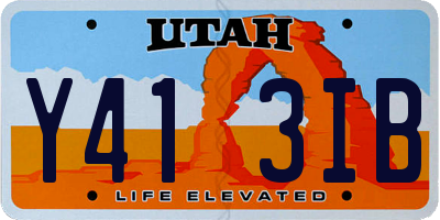 UT license plate Y413IB