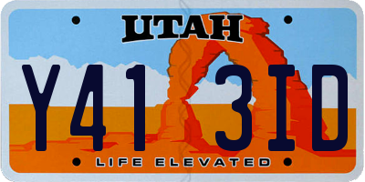 UT license plate Y413ID