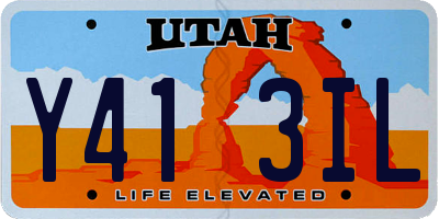 UT license plate Y413IL