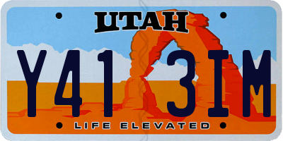 UT license plate Y413IM