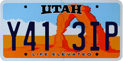 UT license plate Y413IP