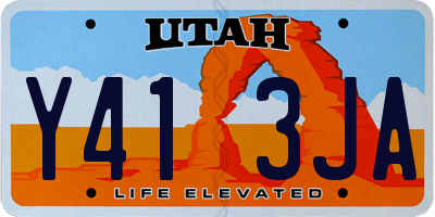 UT license plate Y413JA