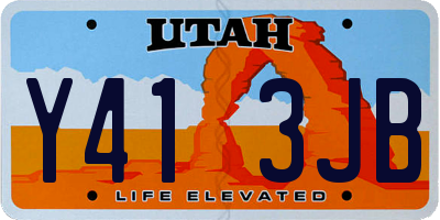UT license plate Y413JB