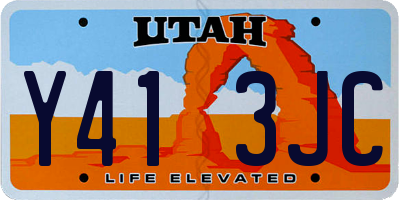 UT license plate Y413JC