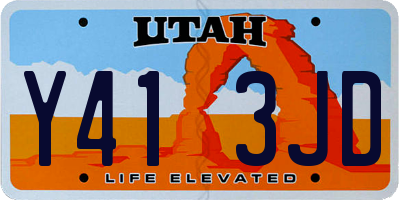 UT license plate Y413JD