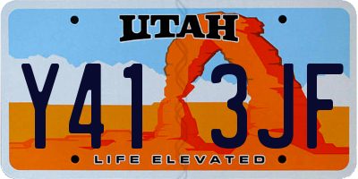 UT license plate Y413JF