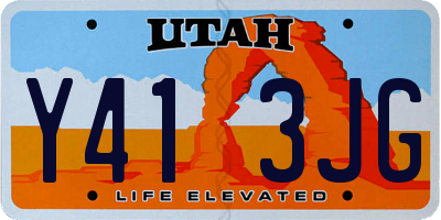 UT license plate Y413JG