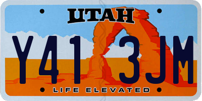 UT license plate Y413JM