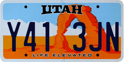 UT license plate Y413JN