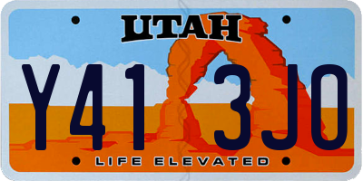 UT license plate Y413JO
