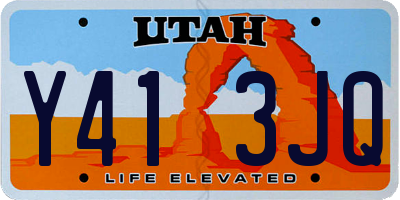UT license plate Y413JQ