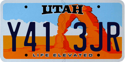 UT license plate Y413JR