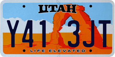 UT license plate Y413JT