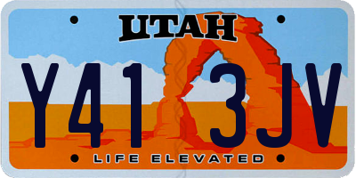 UT license plate Y413JV