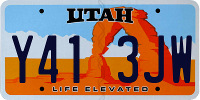 UT license plate Y413JW