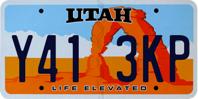 UT license plate Y413KP