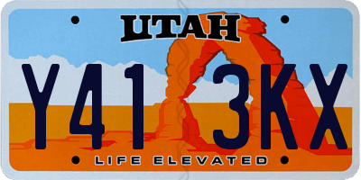 UT license plate Y413KX