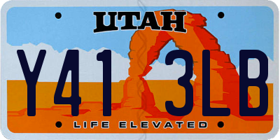 UT license plate Y413LB