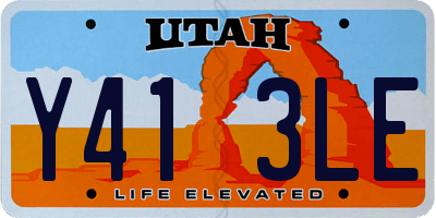 UT license plate Y413LE