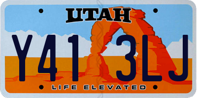 UT license plate Y413LJ