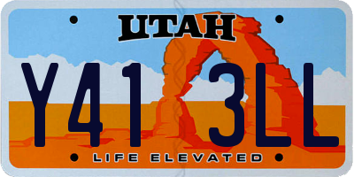 UT license plate Y413LL