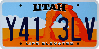 UT license plate Y413LV